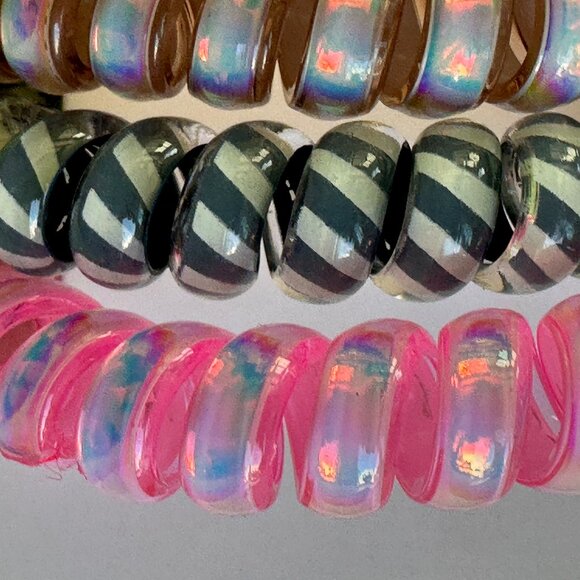 VERA BRADLEY SPIRAL HAIR ELASTICS:NWT SWEET WILDFLOWERS or HAPPY HYDRANGEAS - Picture 13 of 14